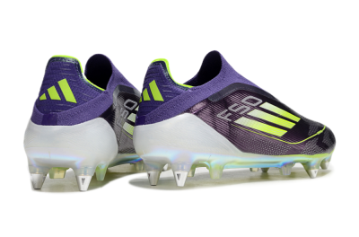 Adidas F50 Elite Laceless SG Low-Tops Soccer Cleats - Purple/Yellow/White