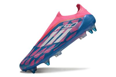 Adidas F50 Elite Laceless SG Low-Tops Soccer Cleats - Blue/Pink/White