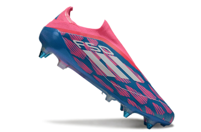 Adidas F50 Elite Laceless SG Low-Tops Soccer Cleats - Blue/Pink/White