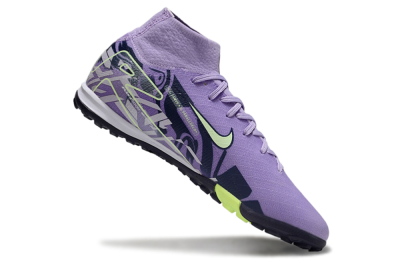 Nike Air Zoom Mercurial Superfly 10 Elite TF High-Tops Soccer Shoes - Purple/Yellow/White