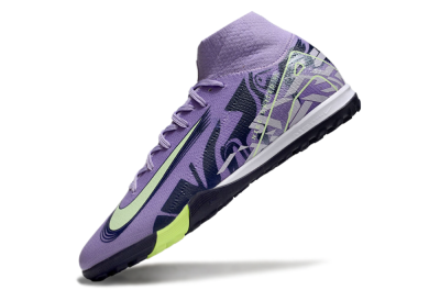 Nike Air Zoom Mercurial Superfly 10 Elite TF High-Tops Soccer Shoes - Purple/Yellow/White
