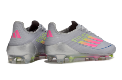 Adidas F50 Elite FG Low-Tops Soccer Cleats - Grey/Pink/Yellow
