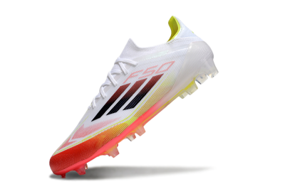 Adidas F50 Elite FG Low-Tops Soccer Cleats - White/Red/Yellow