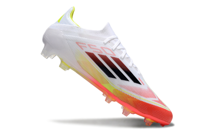 Adidas F50 Elite FG Low-Tops Soccer Cleats - White/Red/Yellow