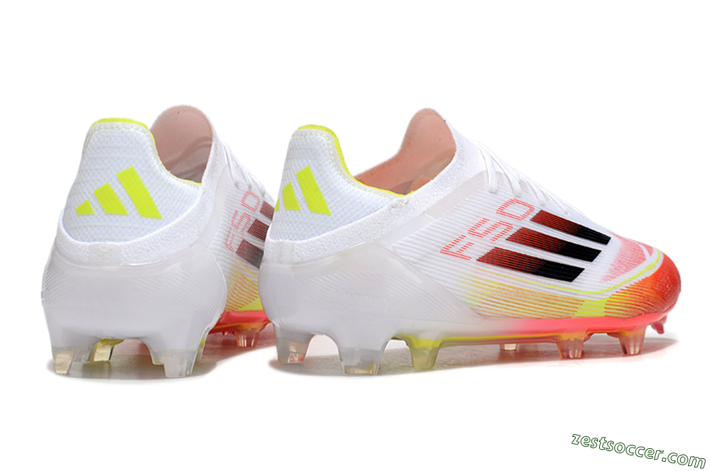 Adidas F50 Elite FG Low-Tops Soccer Cleats - White/Red/Yellow 6