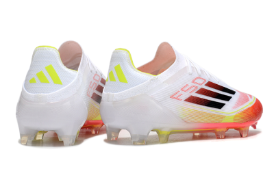 Adidas F50 Elite FG Low-Tops Soccer Cleats - White/Red/Yellow