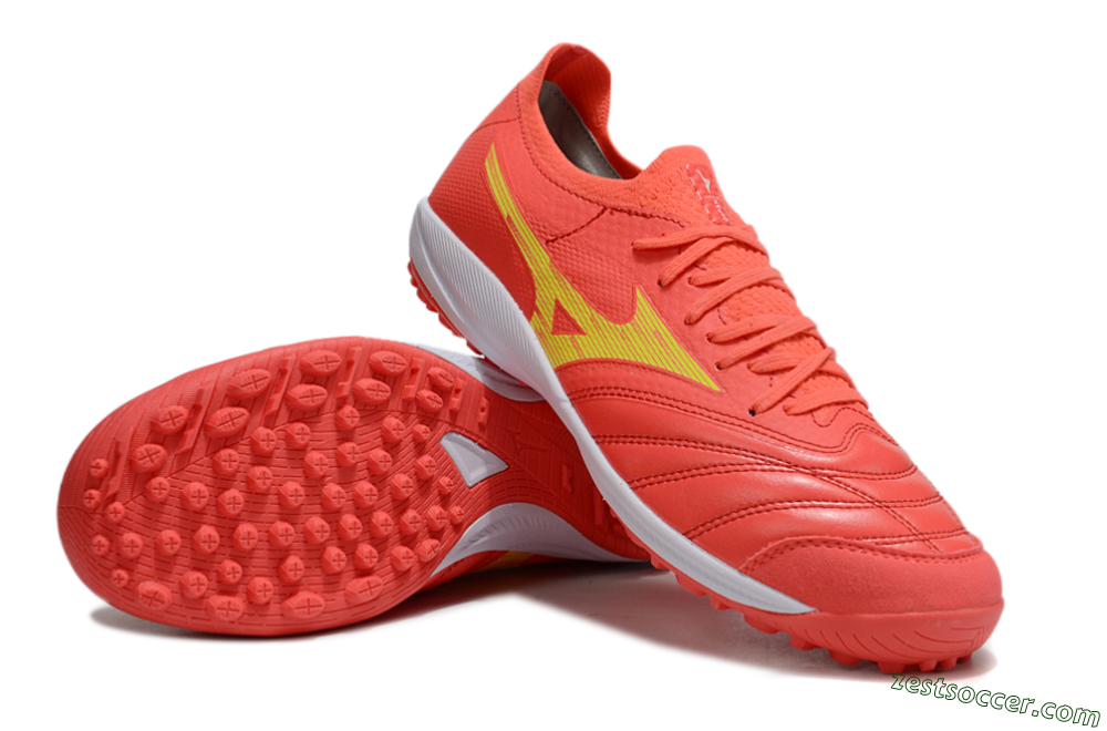Mizuno Morelia Neo Sala TF Low-Tops Soccer Shoes - Red/Yellow/White 3
