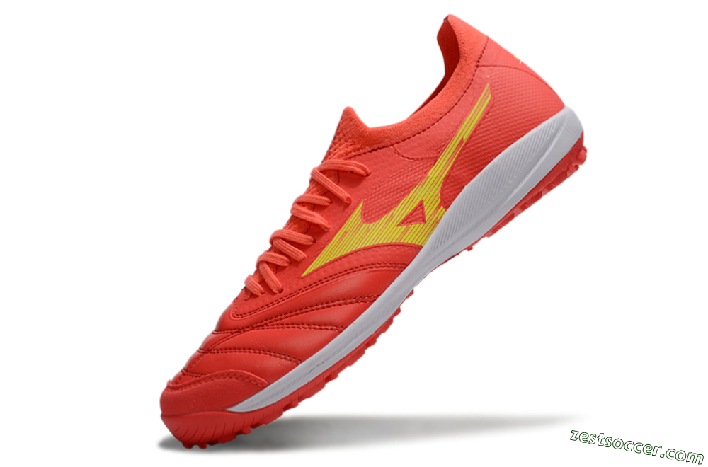 Mizuno Morelia Neo Sala TF Low-Tops Soccer Shoes - Red/Yellow/White 5
