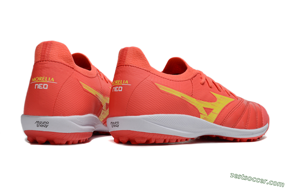 Mizuno Morelia Neo Sala TF Low-Tops Soccer Shoes - Red/Yellow/White 6