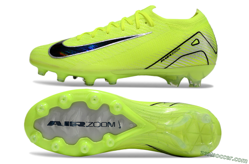 Nike Air Zoom Mercurial Vapor 16 Elite AG Low-Tops Soccer Cleats - Yellow/Silver/Black 1