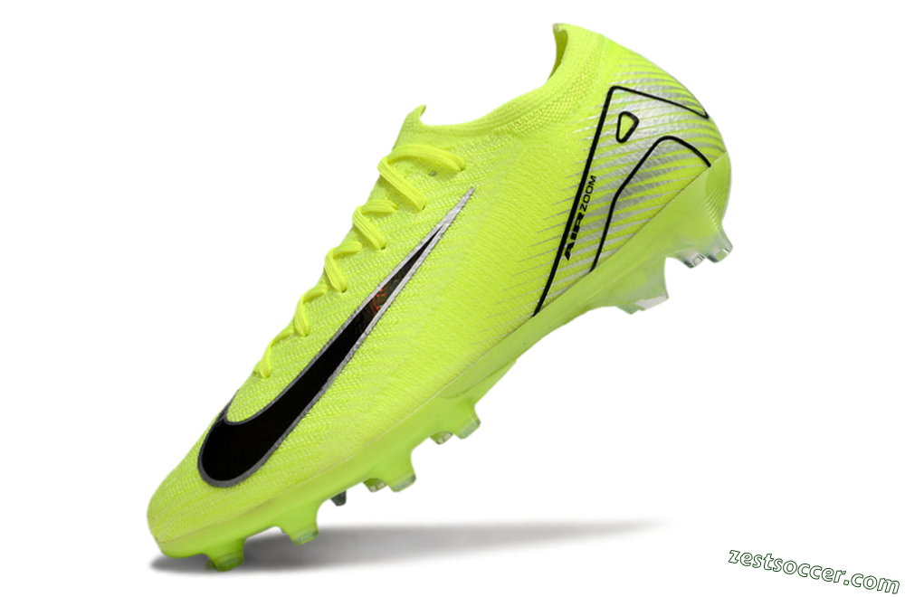 Nike Air Zoom Mercurial Vapor 16 Elite AG Low-Tops Soccer Cleats - Yellow/Silver/Black 5