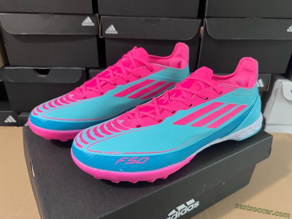 Adidas F50 Elite TF Low-Tops Soccer Shoes - Jade/Pink/White