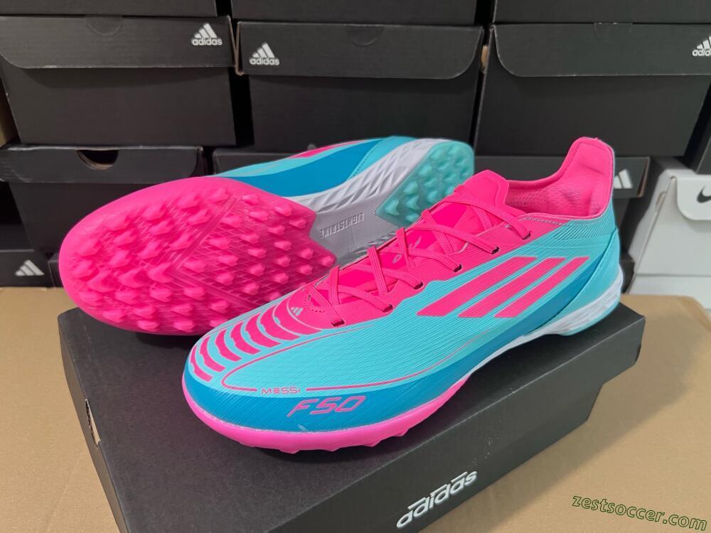 Adidas F50 Elite TF Low-Tops Soccer Shoes - Jade/Pink/White