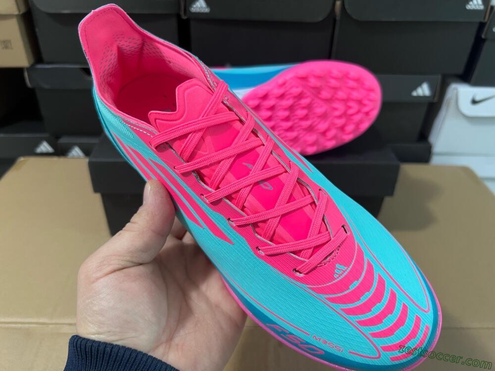 Adidas F50 Elite TF Low-Tops Soccer Shoes - Jade/Pink/White