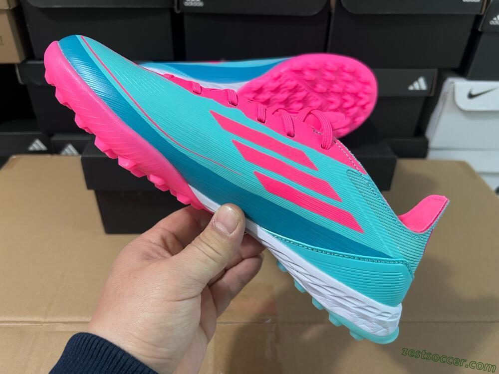Adidas F50 Elite TF Low-Tops Soccer Shoes - Jade/Pink/White