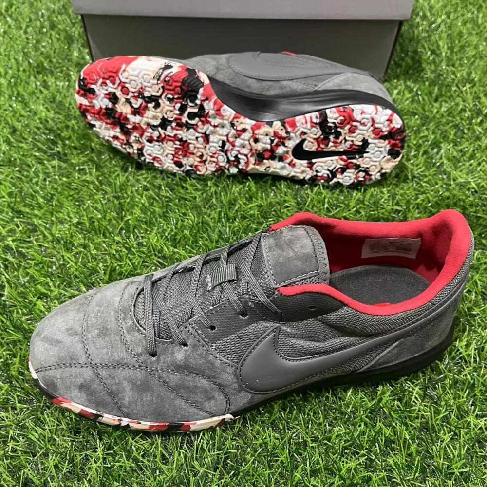 Nike Premier 2 Sala IC Low-Tops Soccer Shoes - Grey/Black/Red
