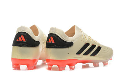 Adidas Copa Pure 2+ FG Low-Tops Soccer Cleats - Beige/Black/Red
