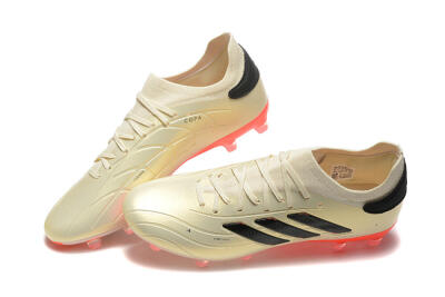 Adidas Copa Pure 2+ FG Low-Tops Soccer Cleats - Beige/Black/Red