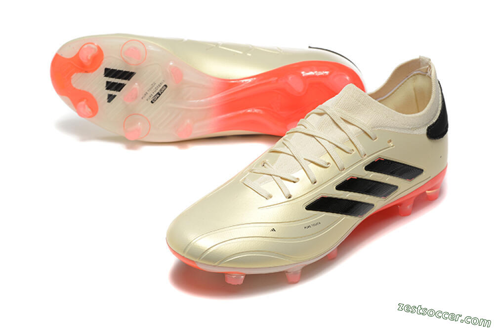 Adidas Copa Pure 2+ FG Low-Tops Soccer Cleats - Beige/Black/Red 3