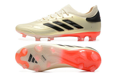 Adidas Copa Pure 2+ FG Low-Tops Soccer Cleats - Beige/Black/Red