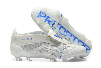 Adidas Predator Elite 25 Foldover Tongue FG Low-Tops Soccer Cleats - Beige/Blue/Silver