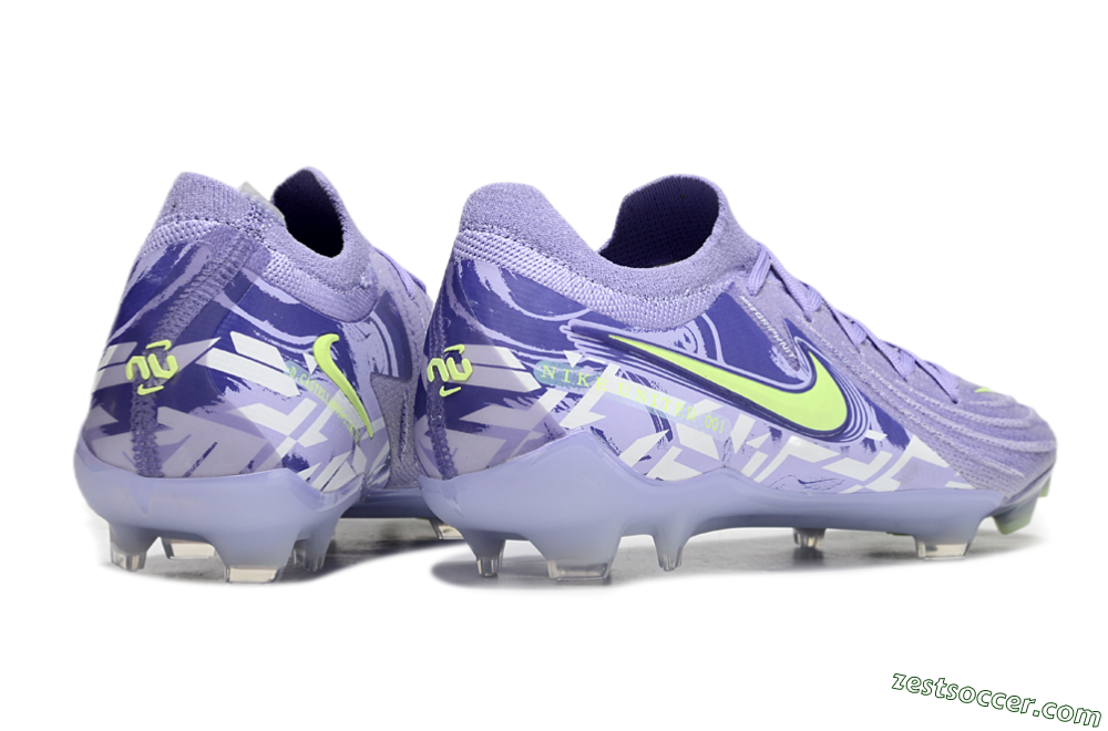 Nike Phantom Luna Elite FG Low-Tops Soccer Cleats - Purple/Yellow/White 7
