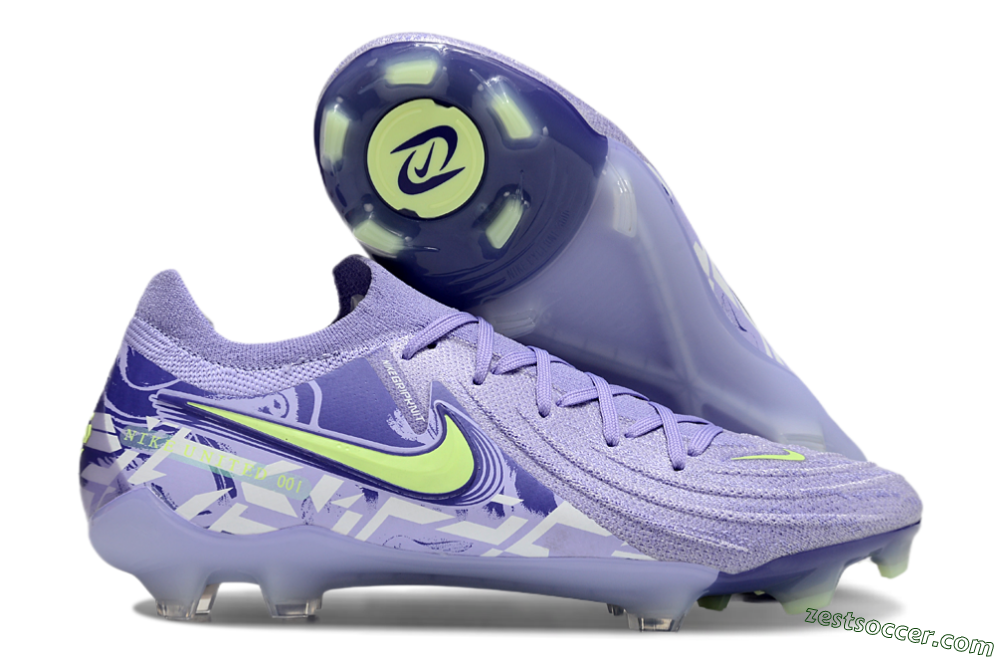 Nike Phantom Luna Elite FG Low-Tops Soccer Cleats - Purple/Yellow/White 0