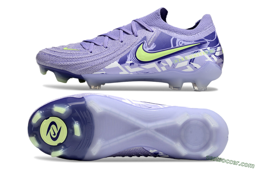 Nike Phantom Luna Elite FG Low-Tops Soccer Cleats - Purple/Yellow/White 1
