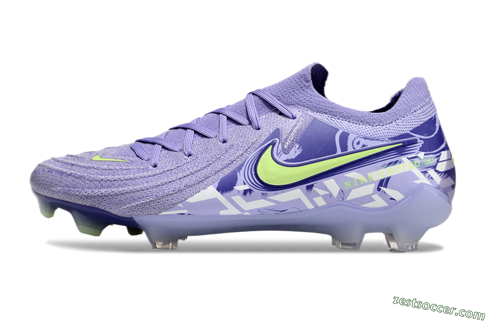 Nike Phantom Luna Elite FG Low-Tops Soccer Cleats - Purple/Yellow/White 2