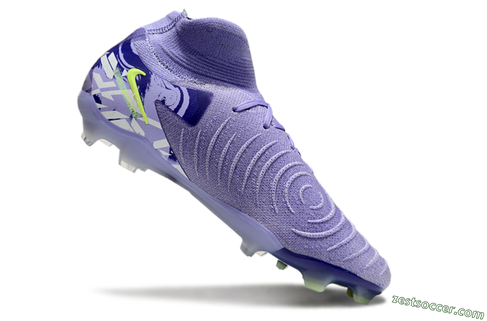 Nike Phantom Luna Elite FG High-Tops Soccer Cleats - Purple/Yellow/White 5