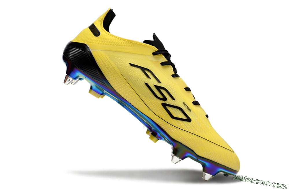 Adidas F50 Elite SG Low-Tops Soccer Cleats - Yellow/Black/Gold 4