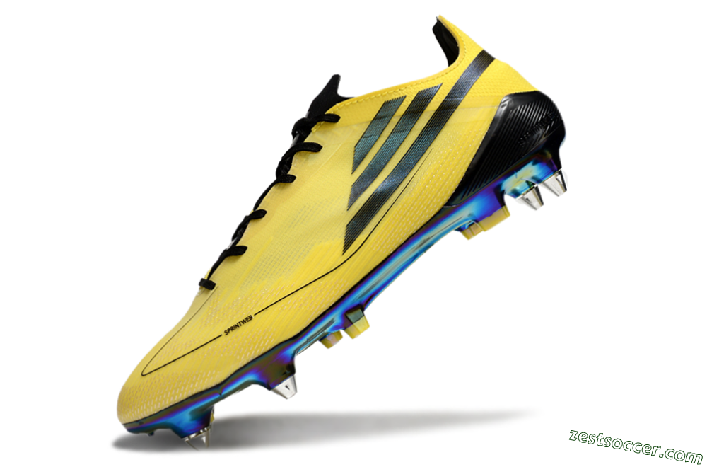 Adidas F50 Elite SG Low-Tops Soccer Cleats - Yellow/Black/Gold 5