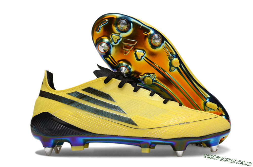 Adidas F50 Elite SG Low-Tops Soccer Cleats - Yellow/Black/Gold 0