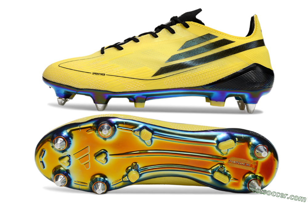 Adidas F50 Elite SG Low-Tops Soccer Cleats - Yellow/Black/Gold 1