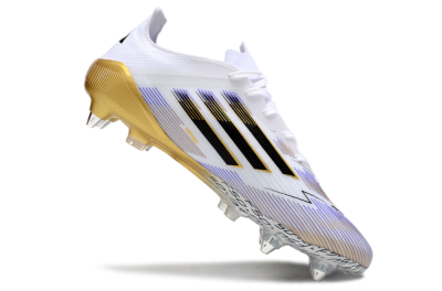 Adidas F50 Elite SG Low-Tops Soccer Cleats - White/Blue/Black/Gold