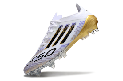 Adidas F50 Elite SG Low-Tops Soccer Cleats - White/Blue/Black/Gold