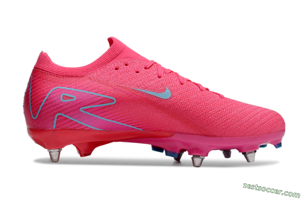 Nike Air Zoom Mercurial Vapor 16 Elite SG Low-Tops Soccer Cleats - Pink/Jade 7