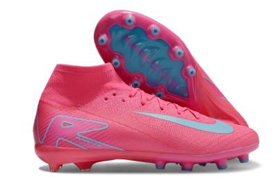 Nike Air Zoom Mercurial Superfly 10 Elite AG High-Tops Soccer Cleats - Pink/Jade