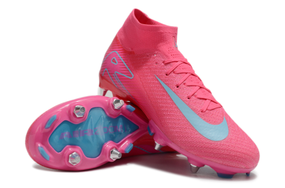 Nike Air Zoom Mercurial Superfly 10 Elite SG High-Tops Soccer Cleats - Pink/Jade