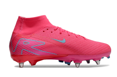 Nike Air Zoom Mercurial Superfly 10 Elite SG High-Tops Soccer Cleats - Pink/Jade