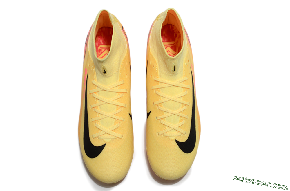 Nike Air Zoom Mercurial Superfly 10 Academy AG High-Tops Soccer Cleats - Yellow/Black/Red 4