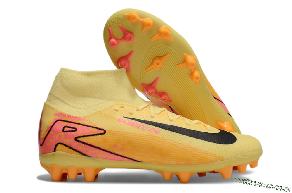 Nike Air Zoom Mercurial Superfly 10 Academy AG High-Tops Soccer Cleats - Yellow/Black/Red 0