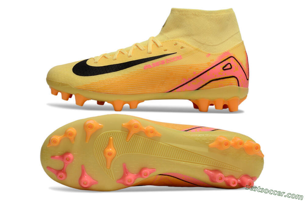 Nike Air Zoom Mercurial Superfly 10 Academy AG High-Tops Soccer Cleats - Yellow/Black/Red 1