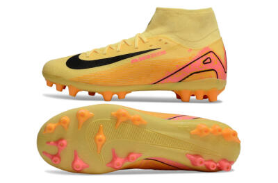 Nike Air Zoom Mercurial Superfly 10 Academy AG High-Tops Soccer Cleats - Yellow/Black/Red