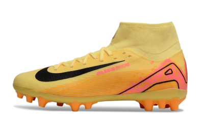 Nike Air Zoom Mercurial Superfly 10 Academy AG High-Tops Soccer Cleats - Yellow/Black/Red