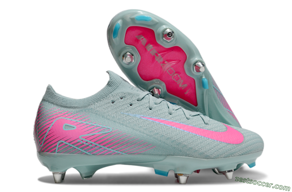 Nike Air Zoom Mercurial Vapor 16 Elite SG Low-Tops Soccer Cleats - Jade/Pink 0