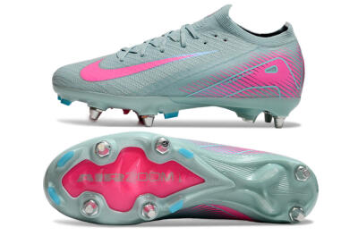 Nike Air Zoom Mercurial Vapor 16 Elite SG Low-Tops Soccer Cleats - Jade/Pink