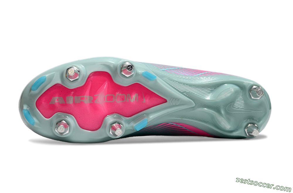 Nike Air Zoom Mercurial Vapor 16 Elite SG Low-Tops Soccer Cleats - Jade/Pink 6