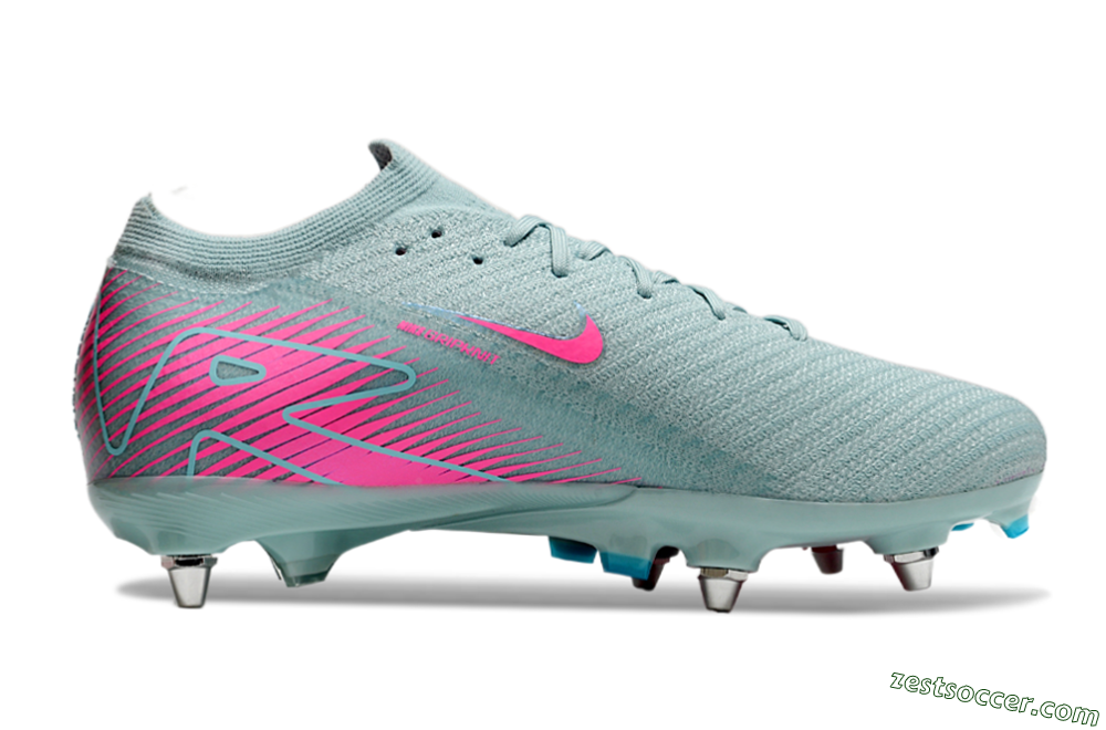 Nike Air Zoom Mercurial Vapor 16 Elite SG Low-Tops Soccer Cleats - Jade/Pink 7