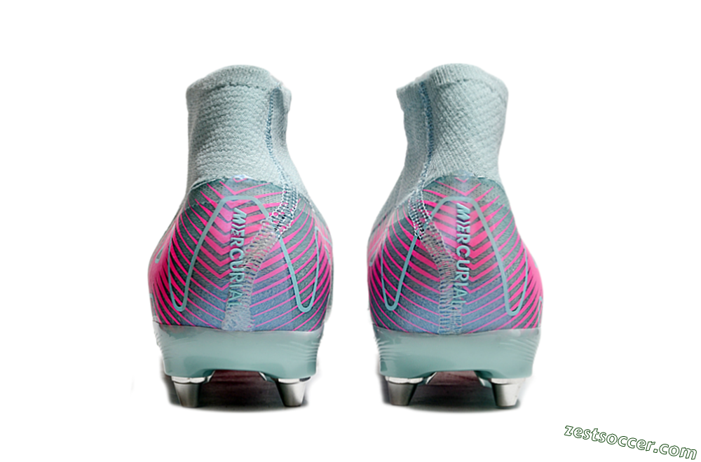 Nike Air Zoom Mercurial Superfly 10 Elite SG High-Tops Soccer Cleats - Jade/Pink 5